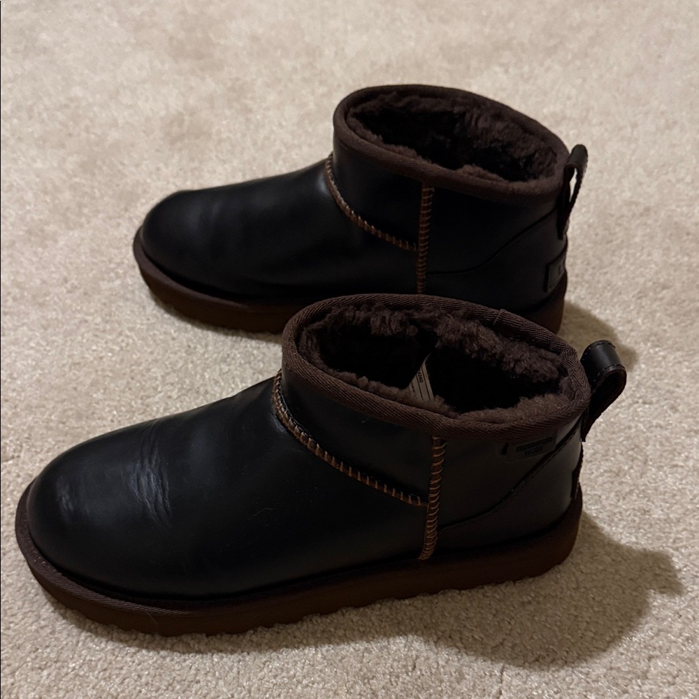 UGG Black and Brown Ankle Boots